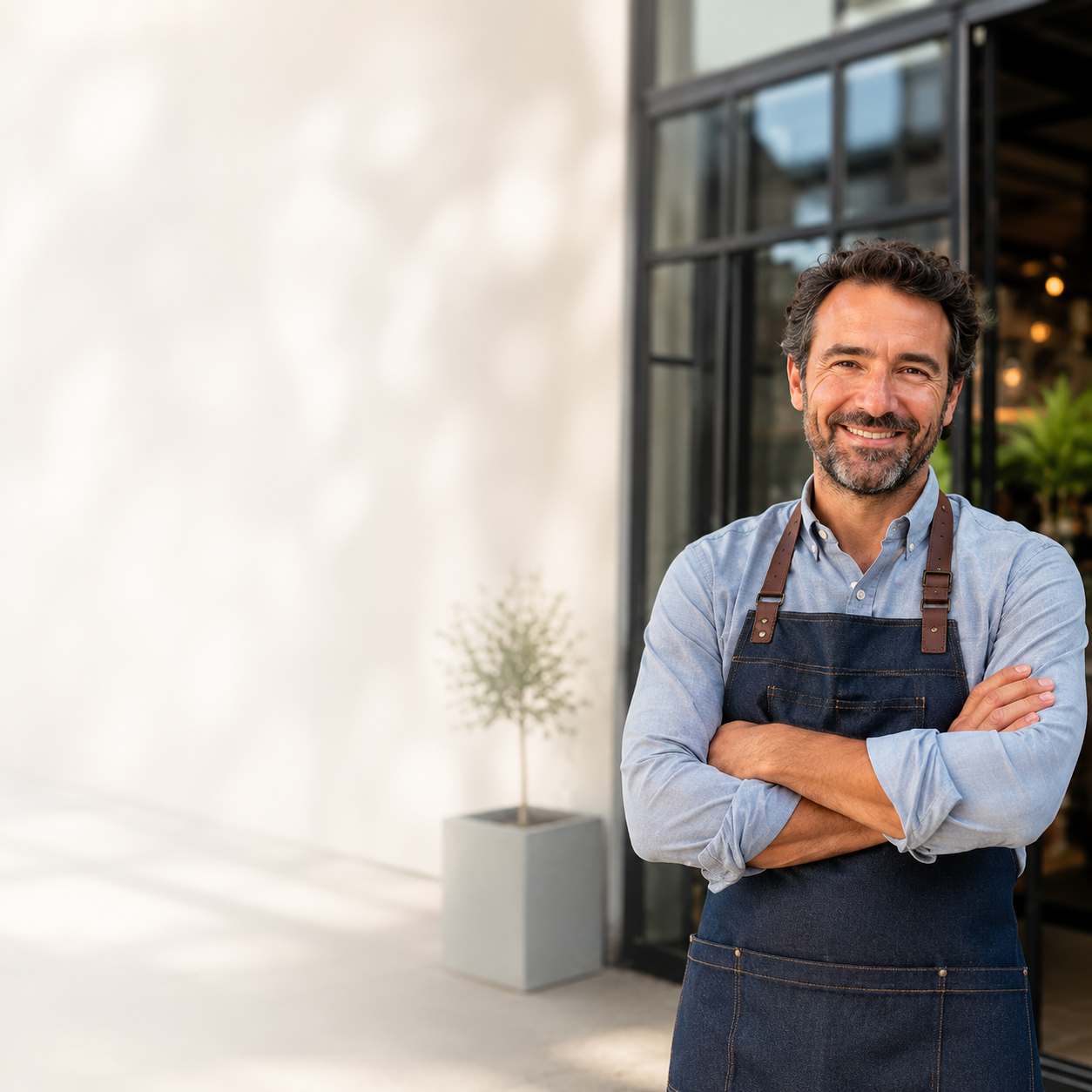 Artisan devant son atelier - subventions entreprises Documentor Thionville