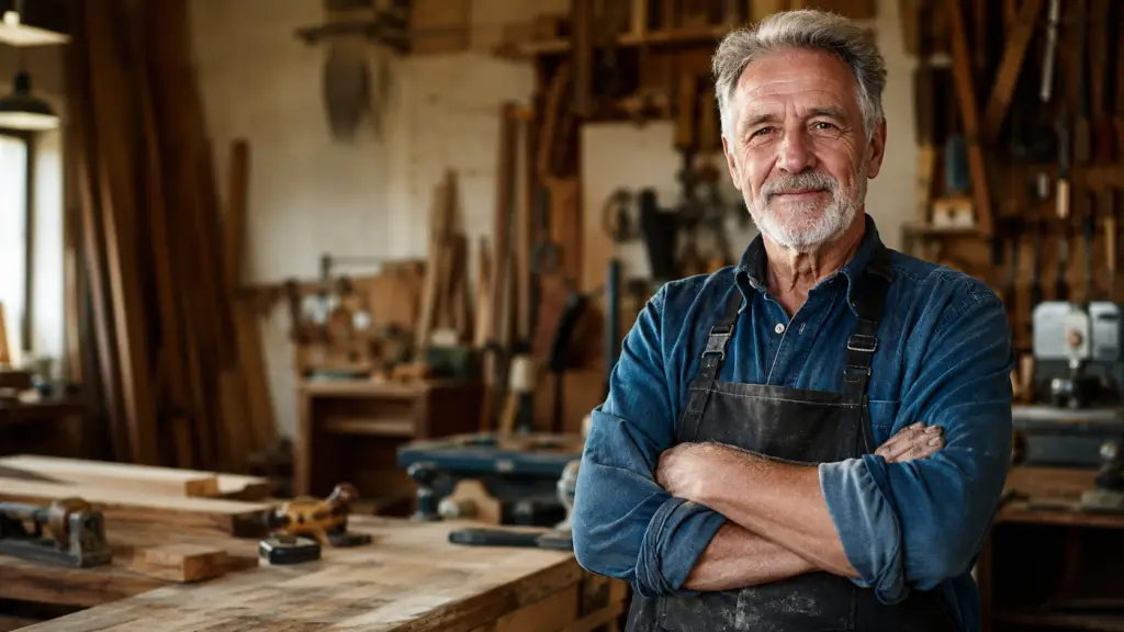Atelier de menuiserie chaleureux et détaillé